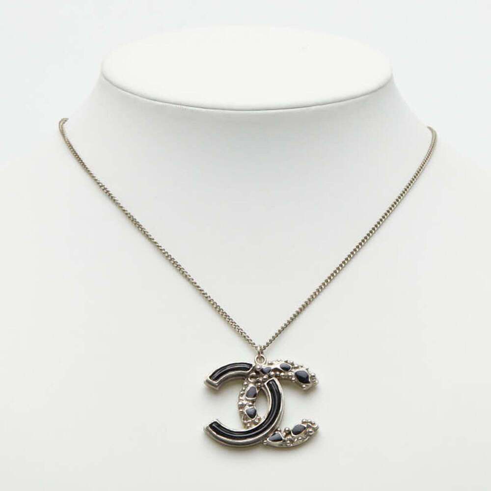 CHANEL Authentic Black Logo Necklace - Picture 6 of 6